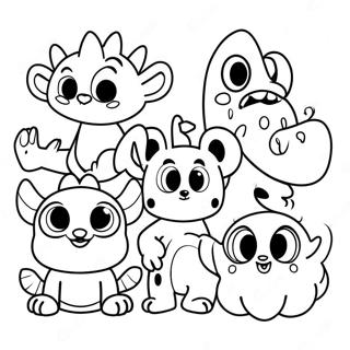 Halaman Mewarnai Monster Bayi Disney Yang Ceria 127556-61039