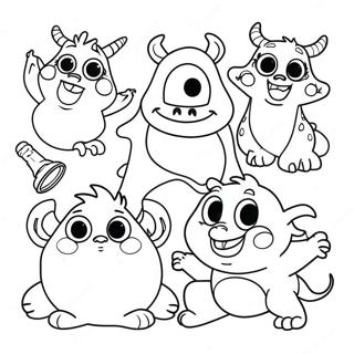 Halaman Mewarnai Monster Bayi Disney Yang Ceria 127556 61165