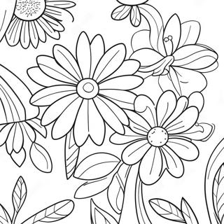 Halaman Mewarnai Bunga Taman Yang Menenangkan 127606-61197