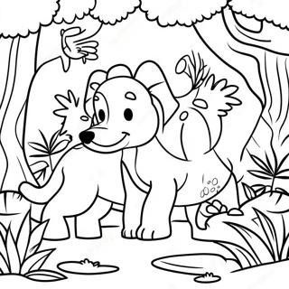 Halaman Mewarnai Habitat Hewan Hutan Yang Berwarna Warni 127732-61296