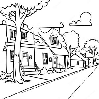 Gambar Mewarnai Pemandangan Lingkungan Yang Cerah 127865-61406