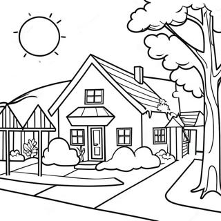 Gambar Mewarnai Pemandangan Lingkungan Yang Cerah 127865-61407