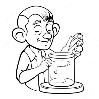 Halaman Mewarnai Bfg Memegang Stoples Mimpi 128147 61617