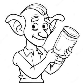 Halaman Mewarnai Bfg Memegang Stoples Mimpi 128147 61619