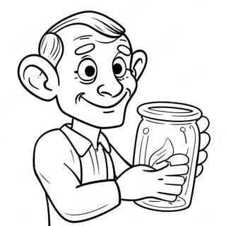 Halaman Mewarnai Bfg Memegang Stoples Mimpi 128147 61620