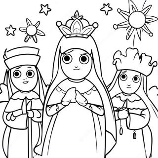 Halaman Mewarnai Prosesi Las Posadas 128173-61637