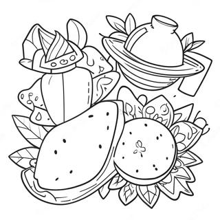 Halaman Mewarnai Dekorasi Las Posadas Yang Berwarna Warni 128175-61646