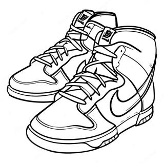 Halaman Mewarnai Sepatu Nike Dunks Yang Berwarna Warni 128197-61655