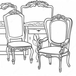 Halaman Mewarnai Kursi Makan Yang Elegan 128225-61685