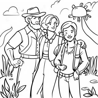 Halaman Mewarnai Keluarga Pelopor Yang Petualang 128299 61735