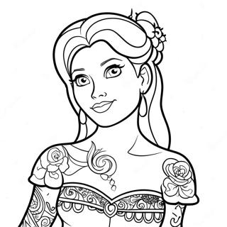Halaman Mewarnai Putri Disney Bertato 128452-61851