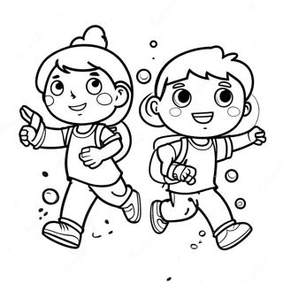 Halaman Mewarnai Anak Anak Aktif Dalam Pj 128506-61900