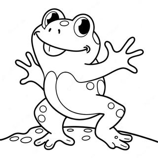 Halaman Mewarnai Katak Imut Hari Loncat 128715-62057