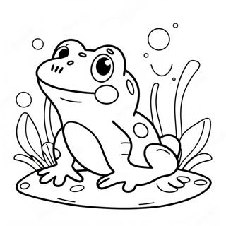 Halaman Mewarnai Katak Imut Hari Loncat 128715-62059