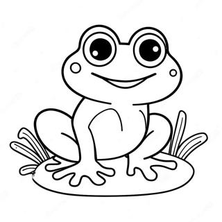 Halaman Mewarnai Katak Imut Hari Loncat 128715-62060