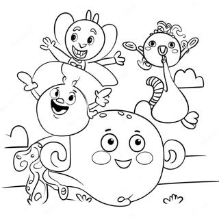 Halaman Mewarnai Karakter Hari Loncat Yang Unik 128717-62067