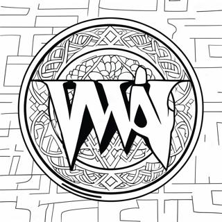 Halaman Mewarnai Logo Wwe Yang Berani 128792-62117