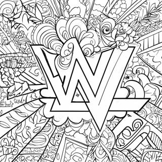 Halaman Mewarnai Logo Wwe Yang Berani 128792-62120