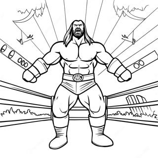 Halaman Mewarnai Triple H Yang Penuh Aksi Di Ring 128794-62126