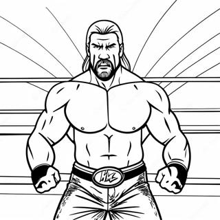 Halaman Mewarnai Triple H Yang Penuh Aksi Di Ring 128794-62127