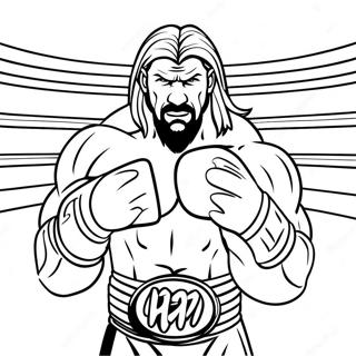 Halaman Mewarnai Triple H Yang Penuh Aksi Di Ring 128794-62128