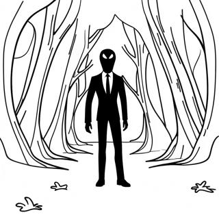 Halaman Mewarnai Hutan Menyeramkan Slender Man 128995-62273