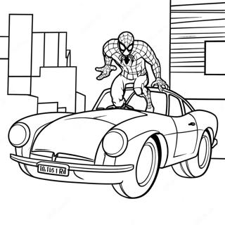 Halaman Mewarnai Mobil Spiderman 129479-62650