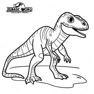 Halaman Mewarnai Indoraptor Kerajaan Jatuh Dunia Jurassic 129633-62770