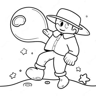 Halaman Mewarnai Sandman Ceria Dengan Bulan 129971-63046