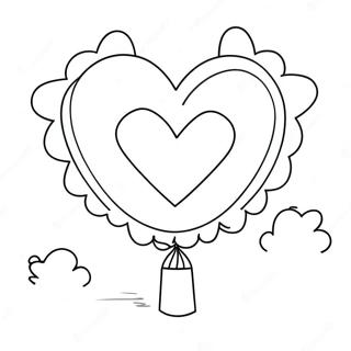Halaman Mewarnai Balon Hati Berwarna Warni 130020 63076