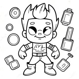 Halaman Mewarnai Johnny Test Dengan Gadget Berkilau 130225-63233