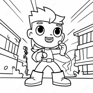 Halaman Mewarnai Johnny Test Dalam Petualangan Penuh Aksi 130226-63240