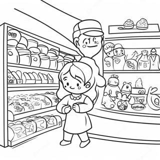 Halaman Mewarnai Toko Mainan Yang Sibuk 130252 63259