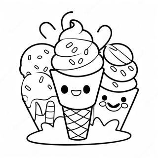 Halaman Mewarnai Kedai Es Krim Yang Berwarna Warni 130254 63265