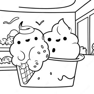 Halaman Mewarnai Kedai Es Krim Yang Berwarna Warni 130254 63266