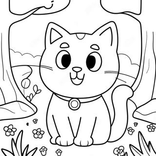 Halaman Mewarnai Kucing Alam Di Hutan Berwarna Warni 130688-63595