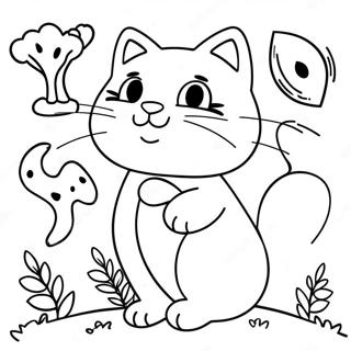 Halaman Mewarnai Kucing Alam Dengan Hewan Yang Ceria 130690-63604