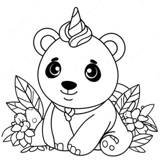 Unicorn Panda Halaman Mewarnai