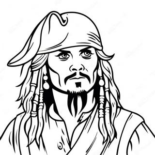 Jack Sparrow Dalam Aksi Halaman Mewarnai 130920-63773