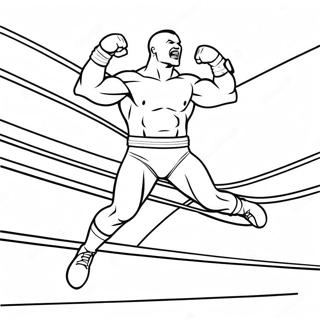 Pegulat Wwe Melompat Ke Lawan Halaman Mewarnai 130972-63816