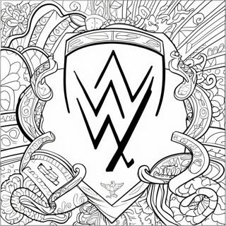 Logo Wwe Halaman Mewarnai 130973-63820
