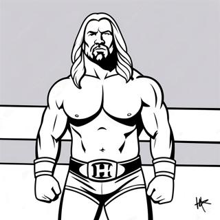 Triple H Di Ring Halaman Mewarnai 130975-63826