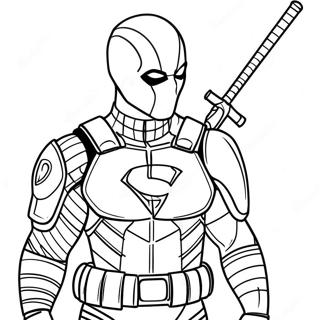 Deathstroke Halaman Mewarnai 130997-63830