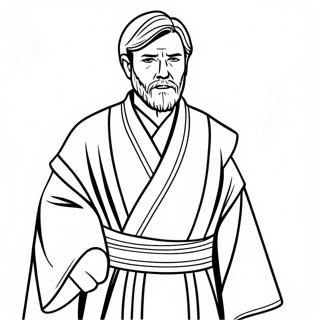 Obi Wan Kenobi Dalam Jubah Jedi Halaman Mewarnai 131049-63874