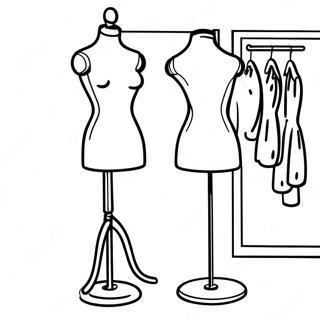 Halaman Mewarnai Manekin Elegan 131154-63954