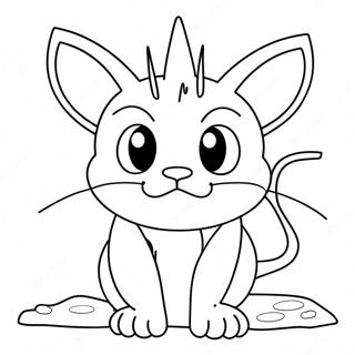 Halaman Mewarnai Pokemon Meowth 131203-63988