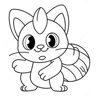 Halaman Mewarnai Meowth Bermain Dengan Bola 131206 63998