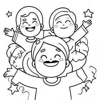 Halaman Mewarnai Anak Anak Bahagia Bersama Yesus 131332-64090