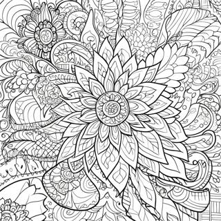 Halaman Mewarnai Mandala Bunga Rumit 131411 64158