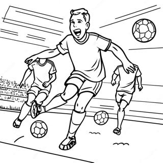 Halaman Mewarnai Pertandingan Sepak Bola Yang Seru 13147 2873